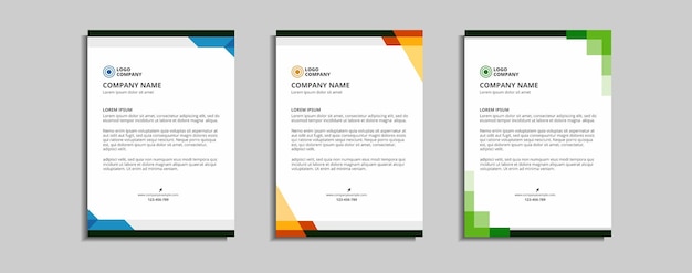 modern corporate letterhead template design