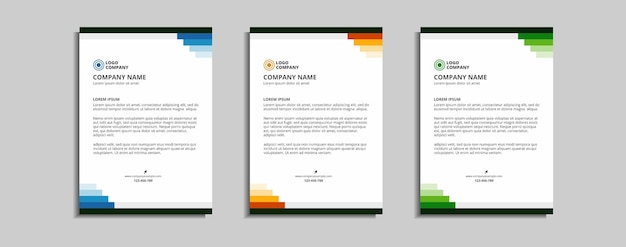 modern corporate letterhead template design