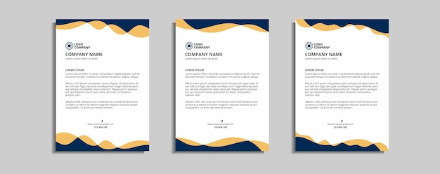 modern corporate letterhead template design