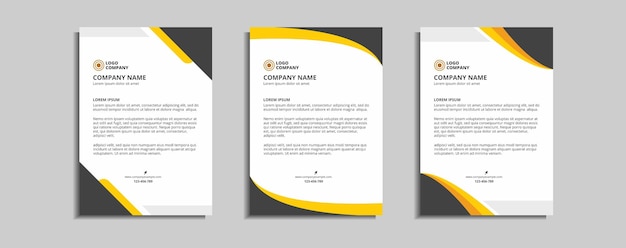 modern corporate letterhead template design