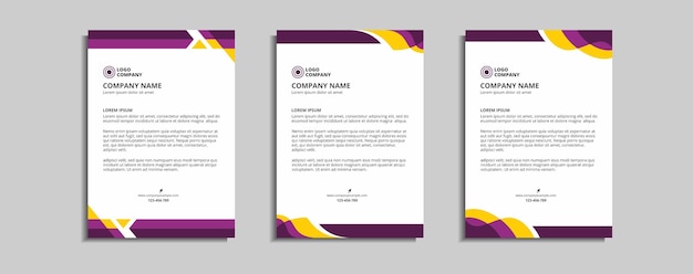 modern corporate letterhead template design