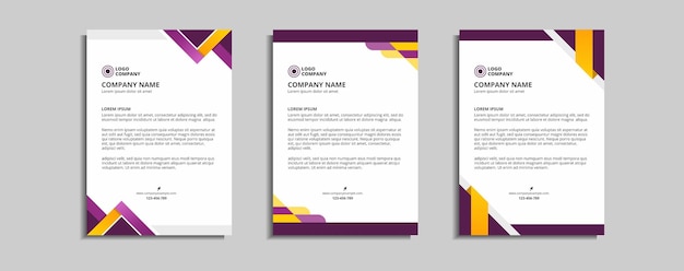 modern corporate letterhead template design