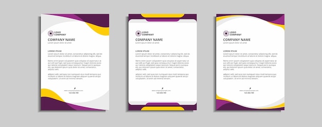 modern corporate letterhead template design