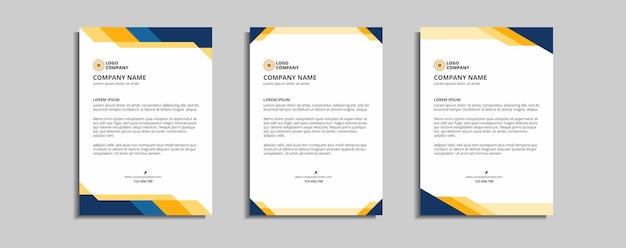 modern corporate letterhead template design