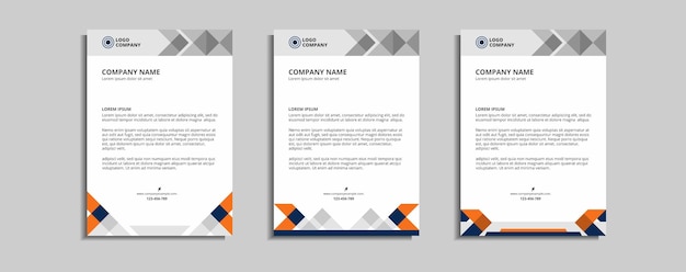 modern corporate letterhead template design