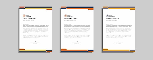 modern corporate letterhead template design