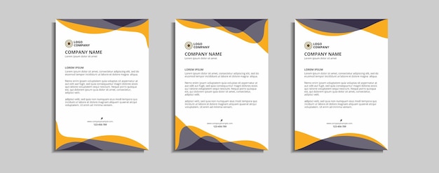 modern corporate letterhead template design