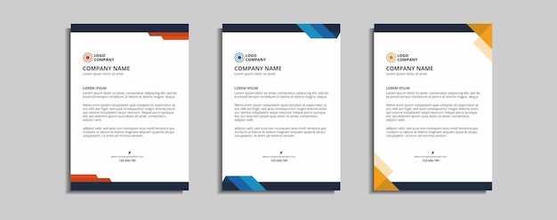 modern corporate letterhead template design