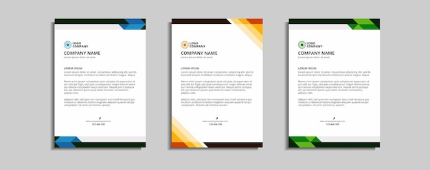 modern corporate letterhead template design