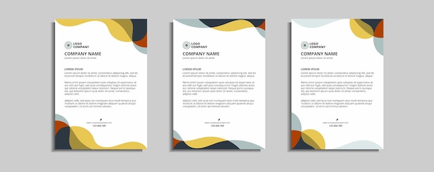 modern corporate letterhead template design