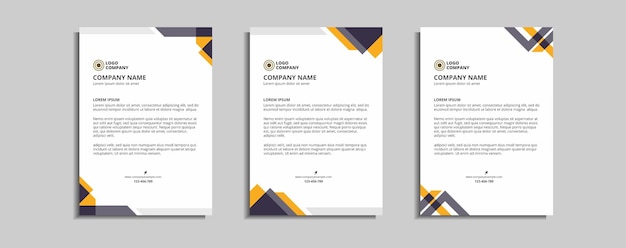 modern corporate letterhead template design