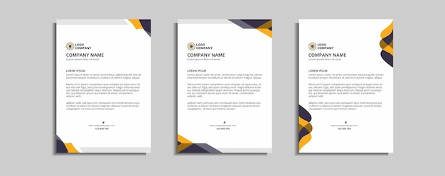 modern corporate letterhead template design