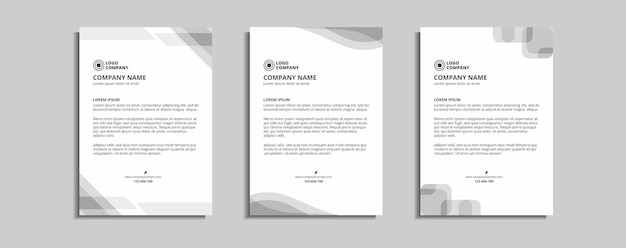 modern corporate letterhead template design