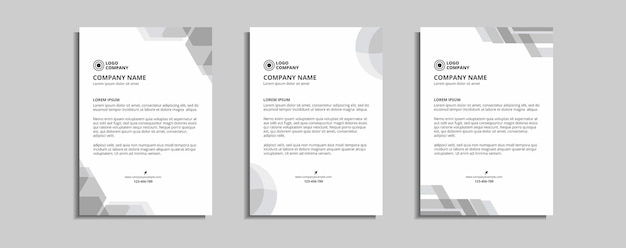 modern corporate letterhead template design