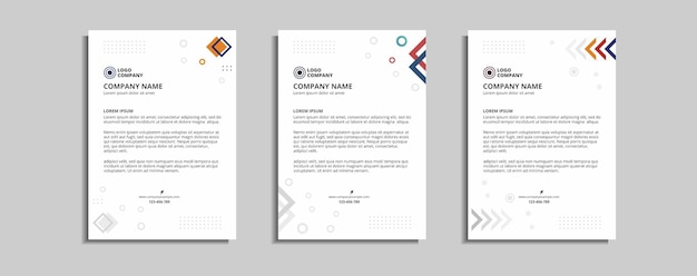 modern corporate letterhead template design