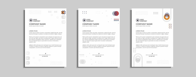 Vector modern corporate letterhead template design