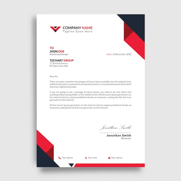 Modern Corporate letterhead template