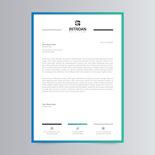 Modern and Corporate Letterhead Template