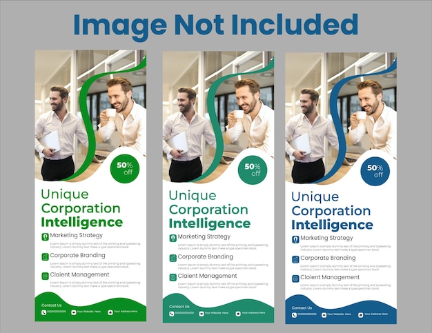 Modern corporate roll up banner design