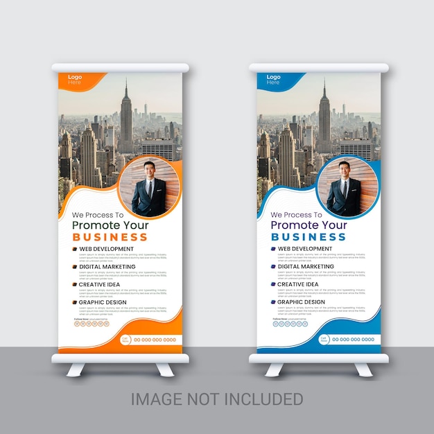 Modern corporate roll up banner template