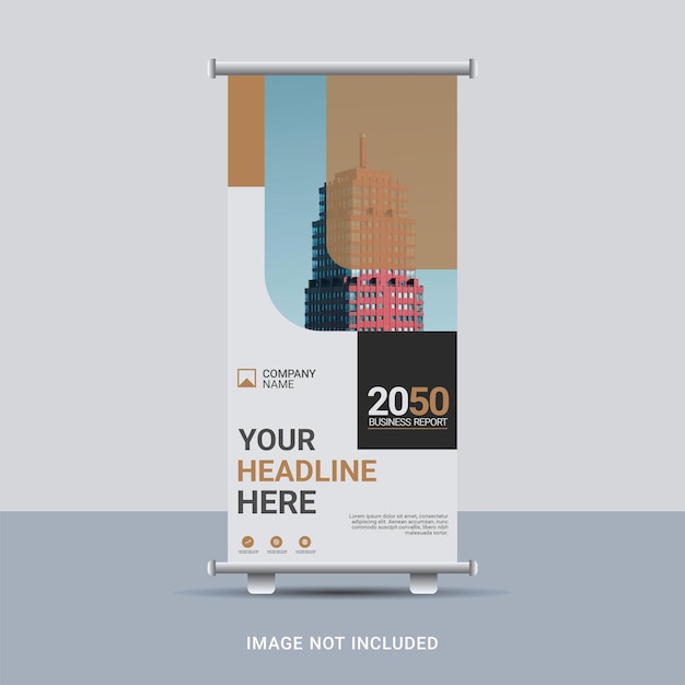 Vector modern corporate roll up banner