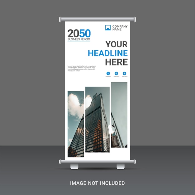 Vector modern corporate roll up banner