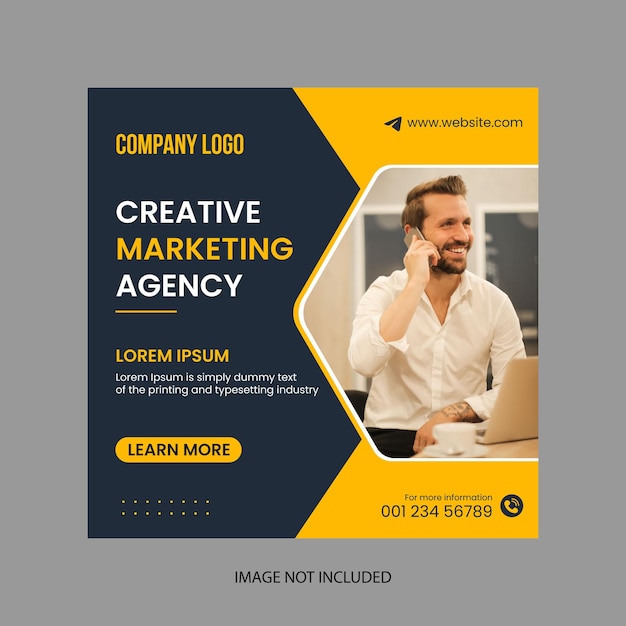 Modern Corporate Social media post design with creative shapes