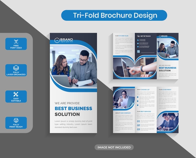 Modern Corporate Trifold Brochure Design Template