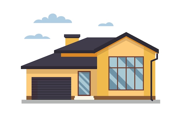 Modern cottage house Vector illustration