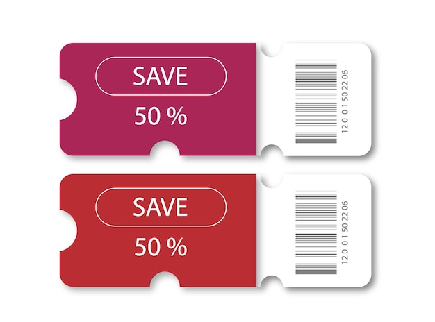 Modern coupon template concept