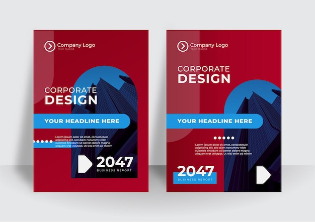 Modern cover design template. Corporate annual report or book design template