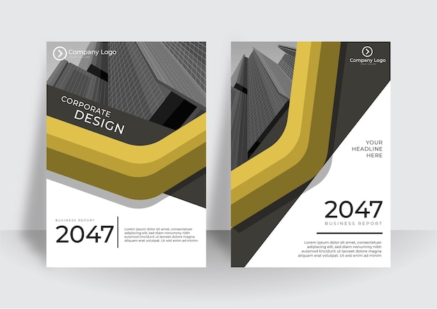 Modern cover design template. Corporate annual report or book design template