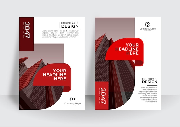 Modern cover design template. Corporate annual report or book design template