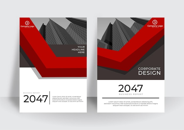 Modern cover design template. Corporate annual report or book design template