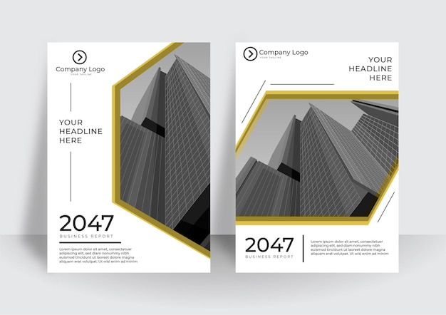 Modern cover design template. Corporate annual report or book design template