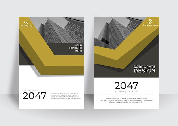 Modern cover design template. Corporate annual report or book design template