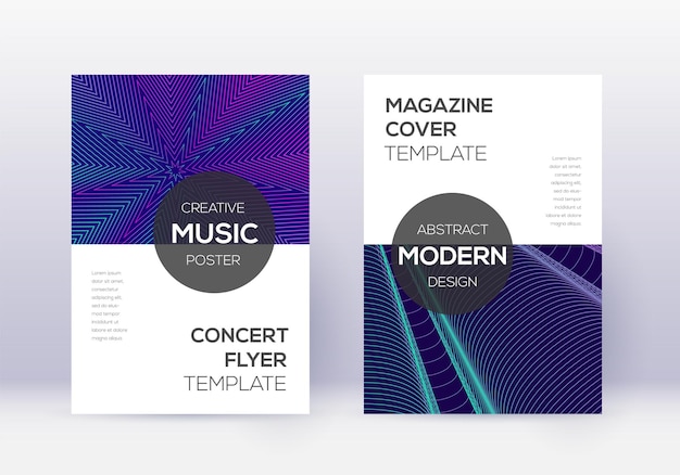 Modern cover design template set Neon abstract li