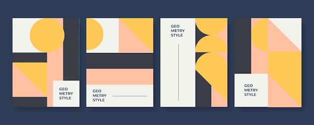 Modern cover design template with memphis style elements