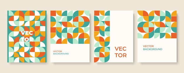 Modern cover template vector design with abstract geometric background textures, memphis style