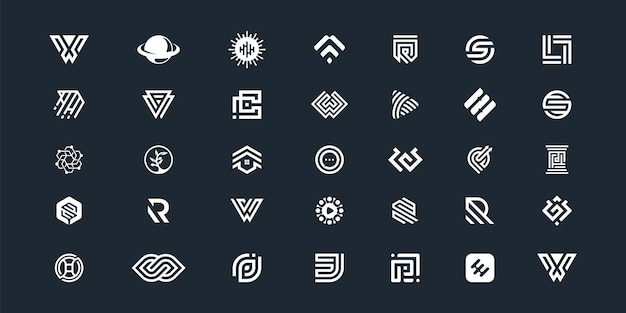 Modern creative abstract logo collection