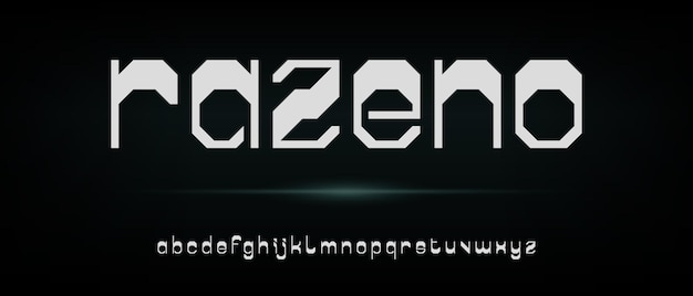 Modern creative alphabet with urban style template