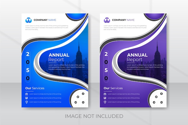 Modern and creative annual report business flyer design template