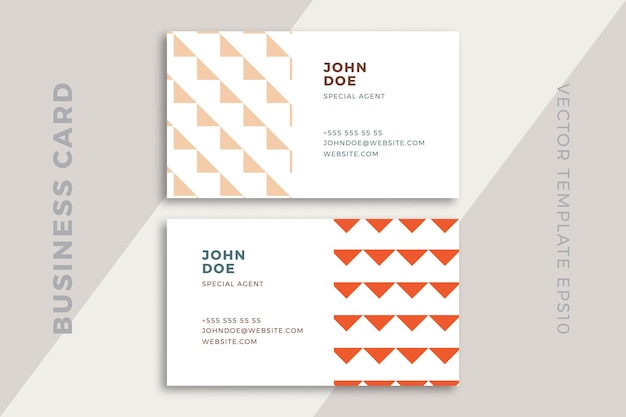 Modern creative business card horizontal templates Trendy corporate stationery mockup