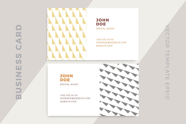 Modern creative business card horizontal templates. Trendy corporate stationery mockup