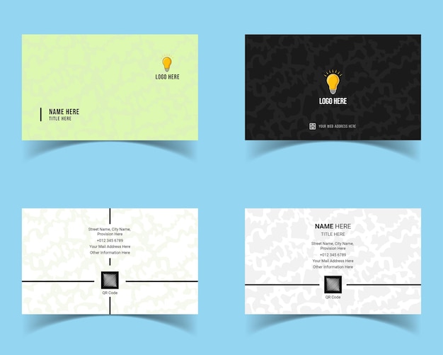 Vector modern and creative business card template design minimal style clean double sided business card