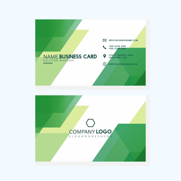 Modern Creative Business Card Template green Colors Design