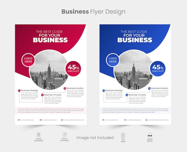 Modern and creative business flyer design template