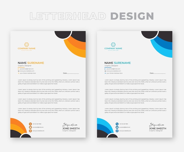 Modern and Creative business letterhead template