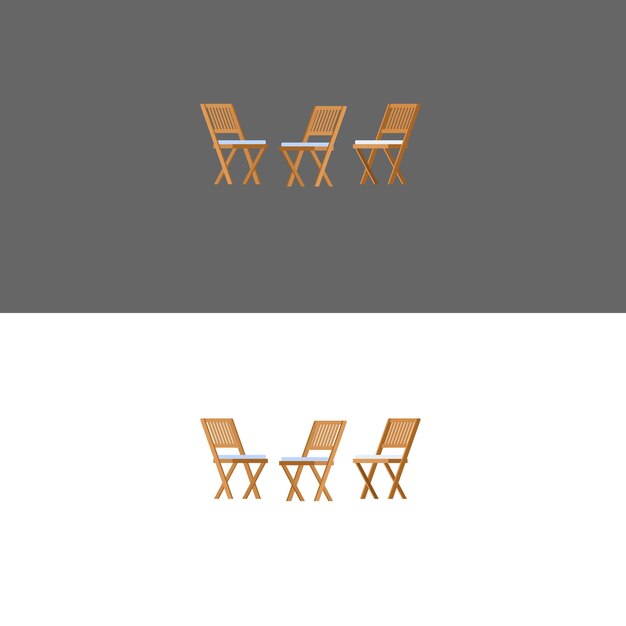 modern creative chairs vector logo design