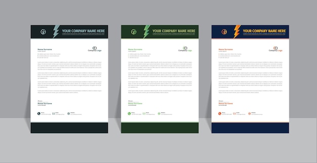 Modern Creative amp Clean business style letterhead Design